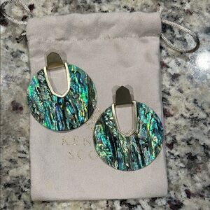 RARE Kendra Scott Vintage Iridescent Abalone Earrings